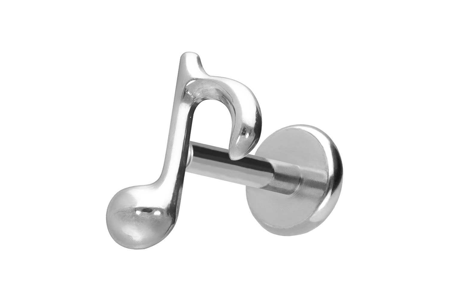 Titan Labret Piercing mit Push Fit ACHTELNOTE